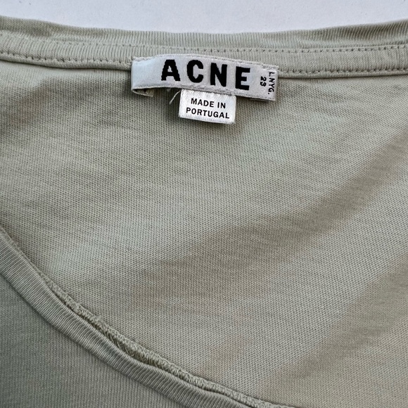 Acne Studios Solid Scoop Neck Fitted Tee - Picture 2 of 6